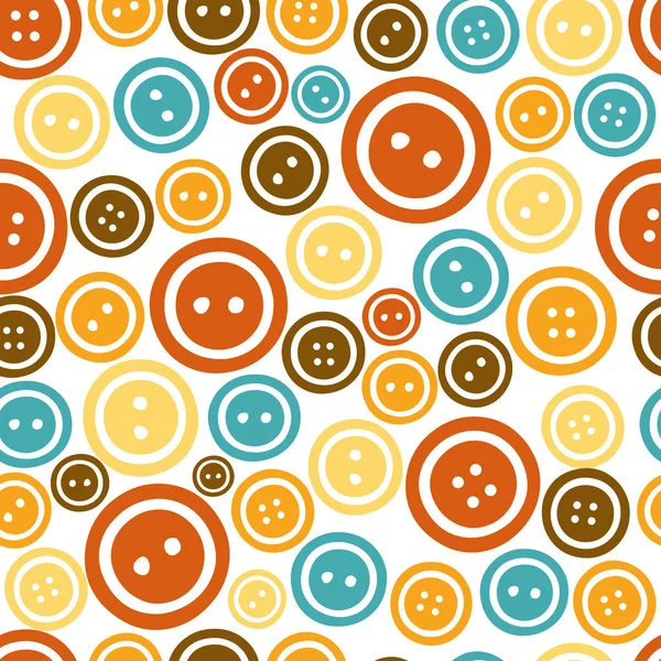 Seamless colorful buttons pattern background — Stock Vector