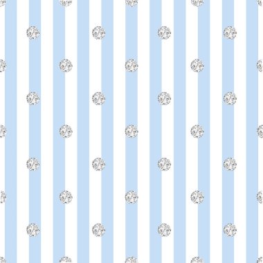 Mavi Şerit arka plan üzerinde sorunsuz gümüş parlak nokta