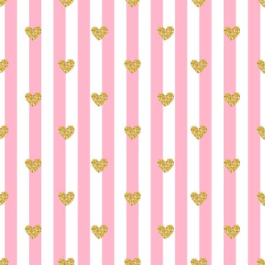 sorunsuz altın kalp glitter desen arka plan