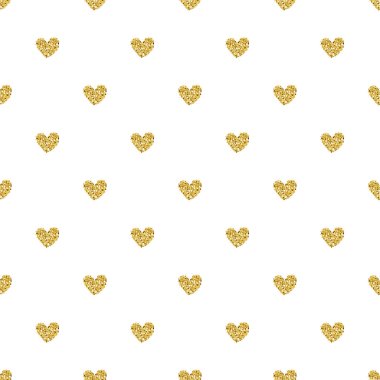 sorunsuz altın kalp glitter desen arka plan