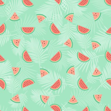 yeşil arka plan sorunsuz karpuz desen