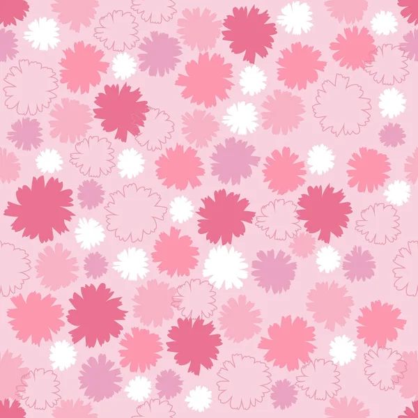 Seamless pink floral pattern background — Stock Vector