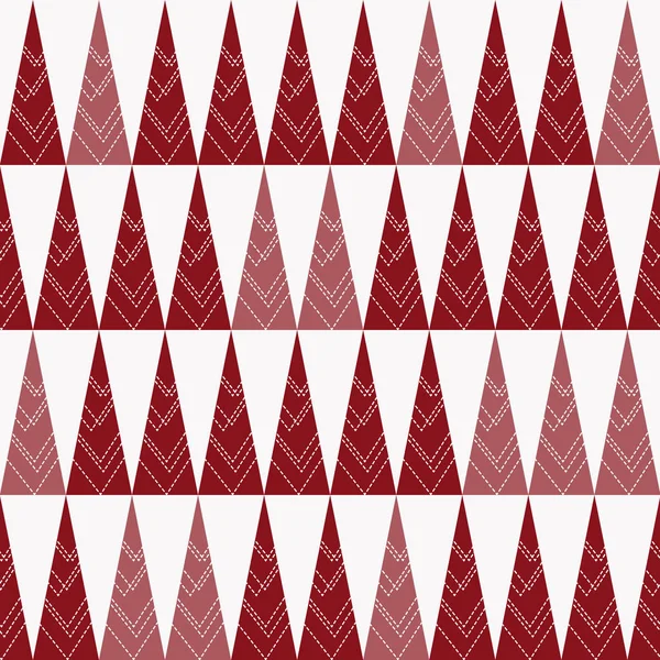 无缝红松树树图案背景，圣诞主题 — 图库矢量图片