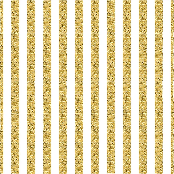 Patrón de rayas de brillo blanco y oro sin costuras — Archivo Imágenes Vectoriales