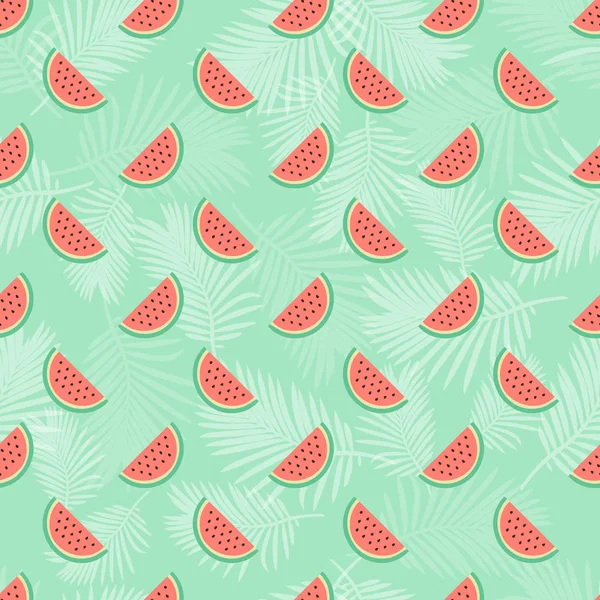 Nahtlose Wassermelone Muster Hintergrund — Stockvektor