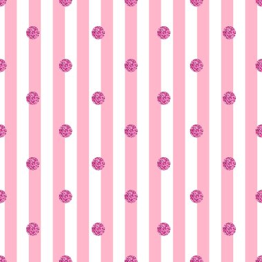 pembe şerit arka plan üzerinde sorunsuz pembe nokta glitter şekli