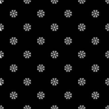 Sorunsuz gümüş kar tanesi Glitter desen siyah arka plan üzerine