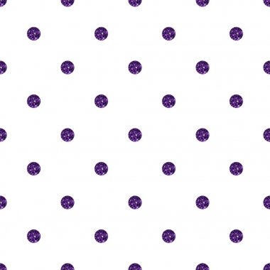  Beyaz arka planda kesintisiz mor noktalı glitter deseni