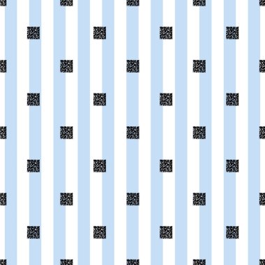 Mavi Şerit arka plan ile sorunsuz siyah parlak kare desen