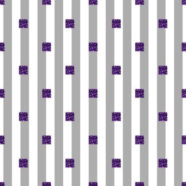 sorunsuz mor parlak kare desen gri şerit arka plan ile