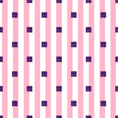 sorunsuz mor parlak pembe şerit arka plan ile kare desen