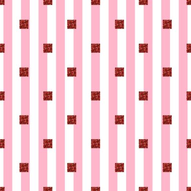 pembe şerit arka plan ile sorunsuz kırmızı parlak kare desen