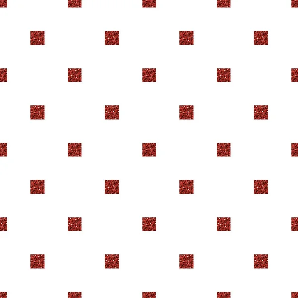 无缝红色闪光方形图案与白色背景 — 图库矢量图片