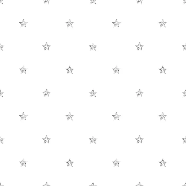 Bezszwowe Silver Star brokat wzór na białym tle — Wektor stockowy
