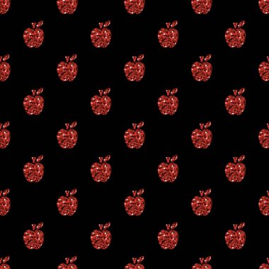 sorunsuz kırmızı nokta glitter elma desen arka plan