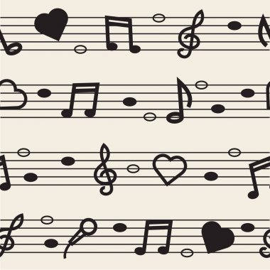 kesintisiz müzik Not desen arka plan