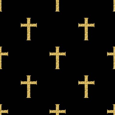 sorunsuz altın glitter çapraz desen siyah arka plan üzerine