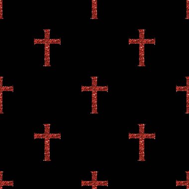  sorunsuz kırmızı glitter çapraz desen siyah arka plan üzerine