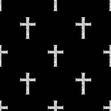 sorunsuz gümüş glitter çapraz desen siyah arka plan üzerine