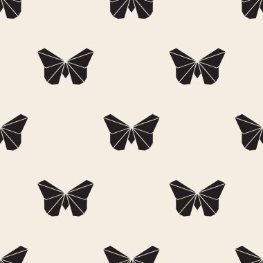 sorunsuz tek renkli origami kelebek desen arka plan