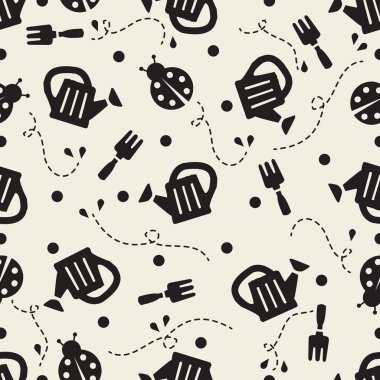 uğur böceği desen arka plan ile Bahçe sorunsuz tek renkli