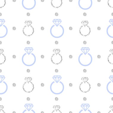 sorunsuz gümüş ve mavi parlak halka desen arka plan