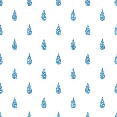 kesintisiz mavi glitter yağmur desen arka plan