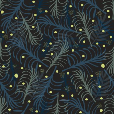 yaprak çiçek desen arka plan ile sorunsuz el çekilmiş