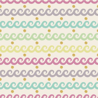 Altın noktalı parıltı desenli kusursuz renk dalgası