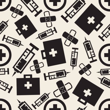 Yapışkan alçı desenli kusursuz monokrom yardım kiti