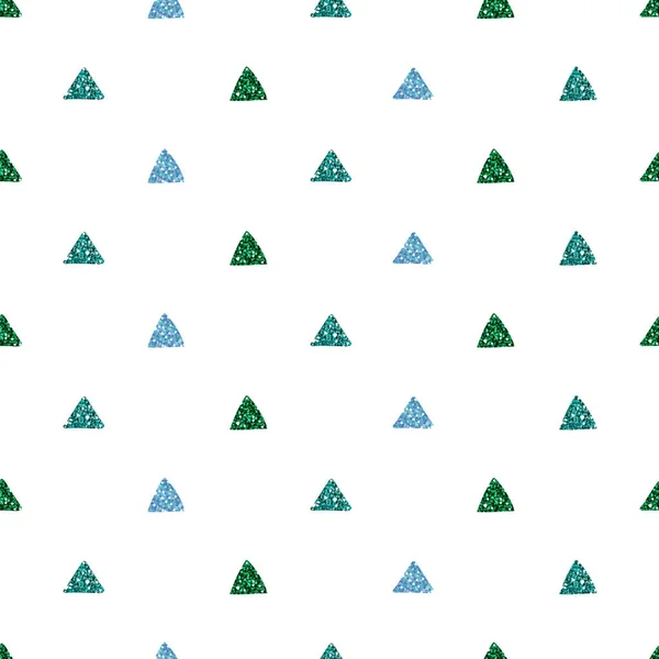 Seamless Glitter Triangle Symbol Pattern Background — 스톡 벡터