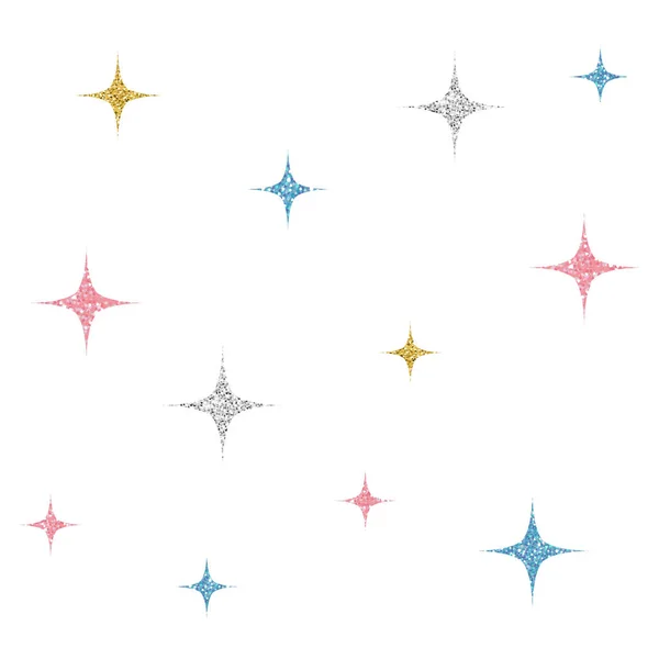 Απρόσκοπτη Πολύχρωμο Φόντο Μοτίβο Παστέλ Glitter Αστέρι — Διανυσματικό Αρχείο