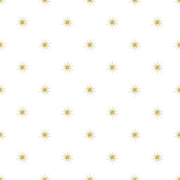 Verde Seamless Glitter Star Pattern Branco — Vetor de Stock