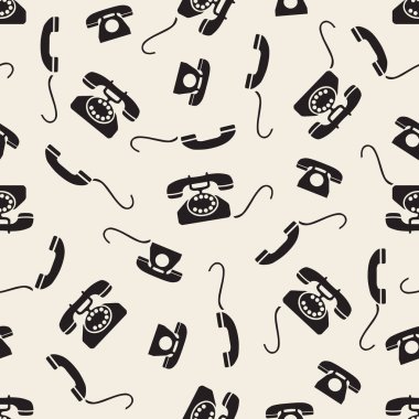 Kusursuz tek renkli klasik telefon motifi arkaplanı