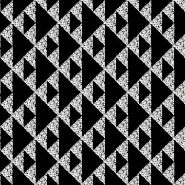 Siyah arkaplanda kusursuz gümüş parıltılı üçgen deseni