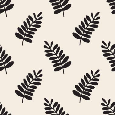 sorunsuz tek renkli el çekilmiş yaprak desen arka plan