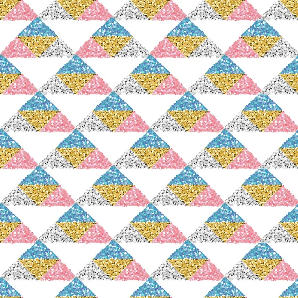 Fond Motif Triangle Scintillant Coloré Sans Couture — Image vectorielle