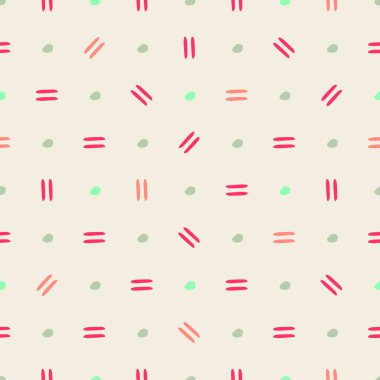 Noktalı ve çizgili kusursuz renkli soyut arkaplan deseni