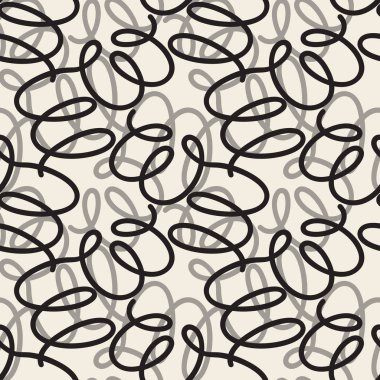 Kusursuz monokrom soyut el çizgi desen arkaplanından bağımsız çizilmiş