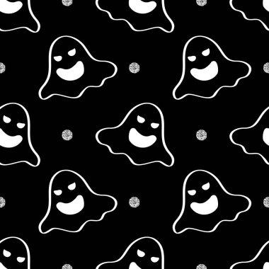 Pırıl pırıl parlayan cadılar bayramı ögesi desenli arka plan