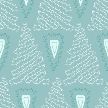 Kusursuz bir Noel sezonu. Geriye kalan çam ağaçlarını elle çiziyor.