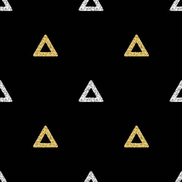 Bezešvé Třpytky Trojúhelník Vzor Pozadí — Stockový vektor