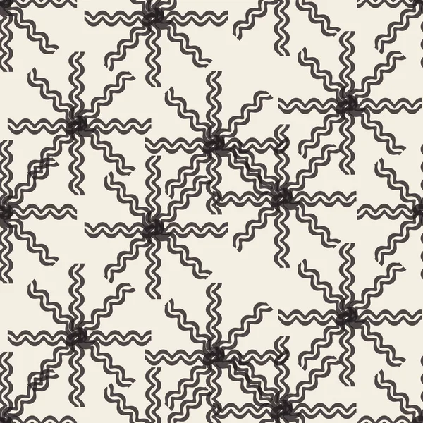 Бесшовный Абстрактный Цветок Волновой Линии Фона — стоковый вектор