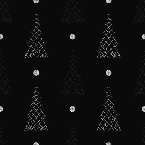 Saison Noël Sans Couture Avec Des Pins Abstraits Avec Motif — Image vectorielle