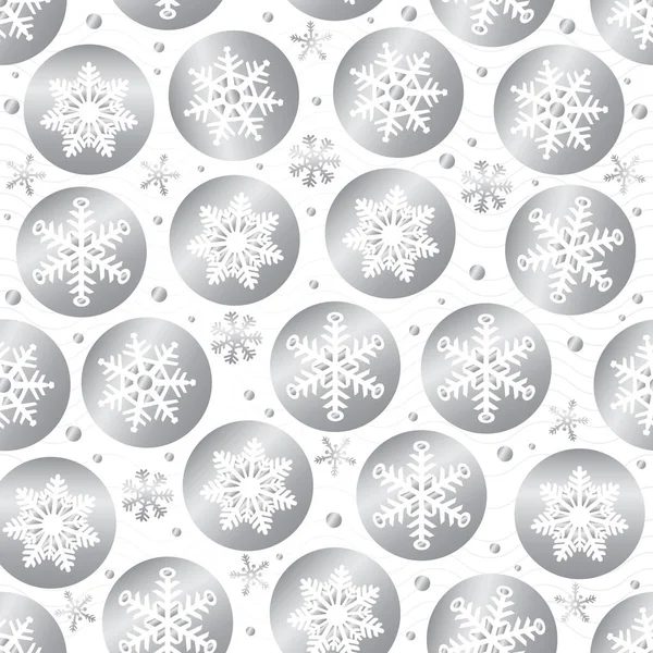 Απρόσκοπτη Χριστούγεννα Μοτίβο Φόντο Κονφετί Ασημένια Νιφάδα Χιονιού — Διανυσματικό Αρχείο