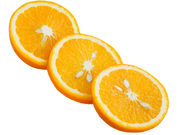 Sliced orange on a white background — Stock Photo, Image