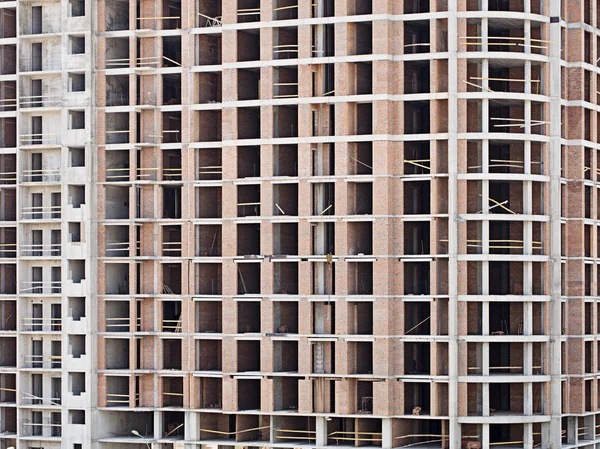 Modern Byggnad Uppbyggnad Fragment Fasaden Ett Hus Uppbyggnad — Stockfoto