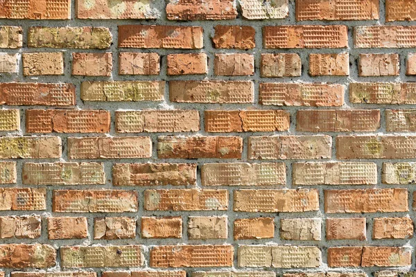 Texture lumineuse prononcée de la vieille brique sur le mur — Photo