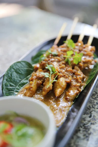 Sate Ayam di dekat, makanan Asia — Stok Foto