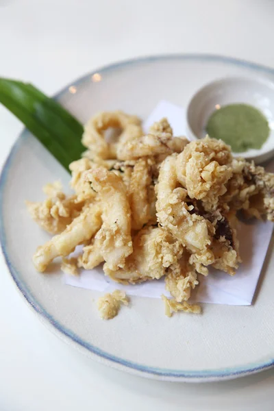 Tempura lula calamari, ika tempura, comida japonesa — Fotografia de Stock